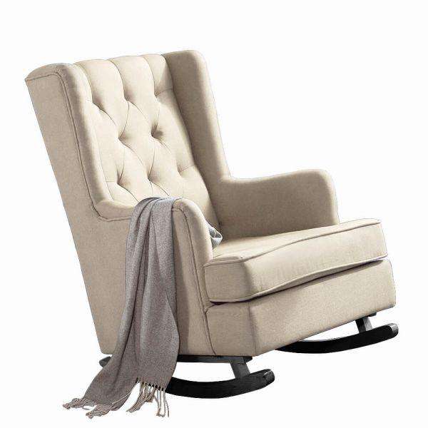 ROCKING CHAIR CHAIRS ARMCHAIR FABRIC LOUNGE RECLINER FEEDING