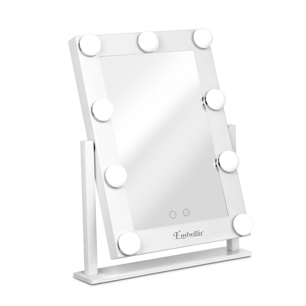 LED Standing Makeup Mirror - White – Big Bedding Australia